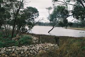 Groth stone hut lake